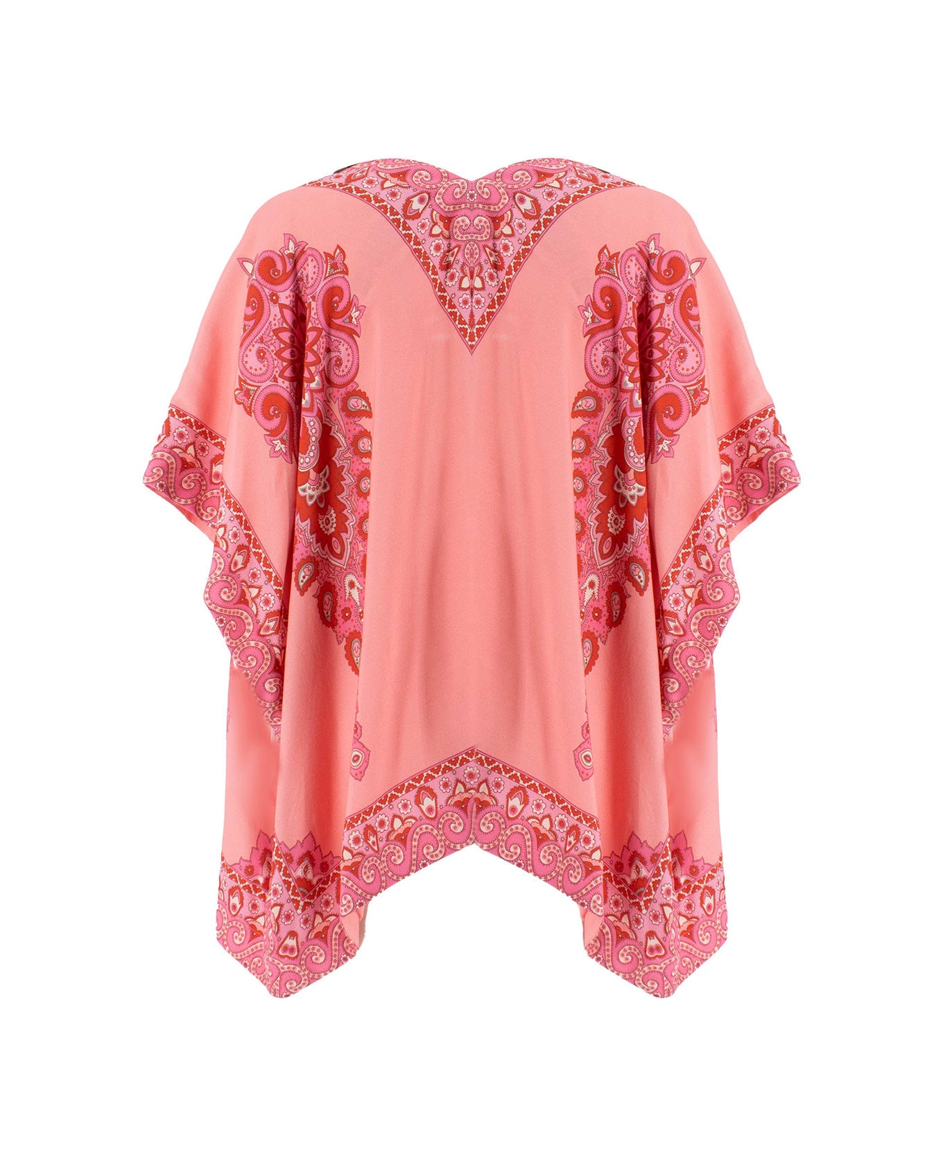 Open Printed Poncho - 2