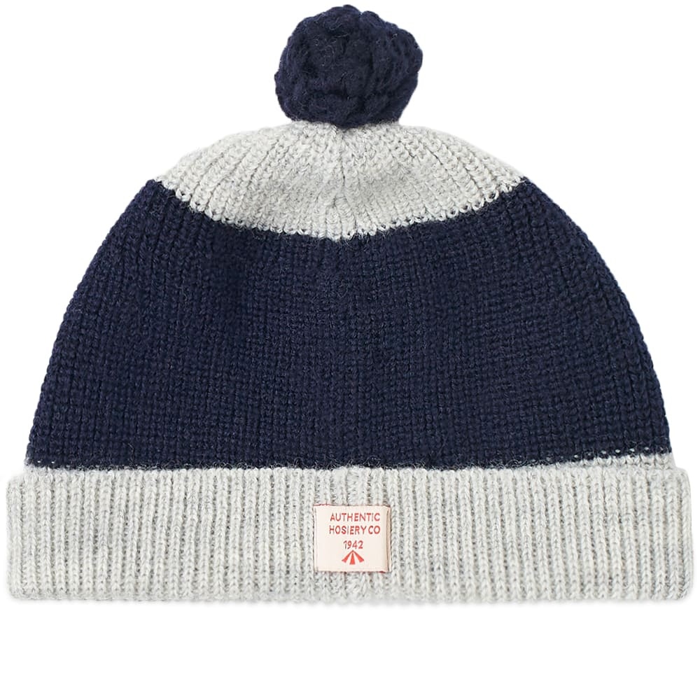 Nigel Cabourn Stripe Pom Pom Beanie - 1