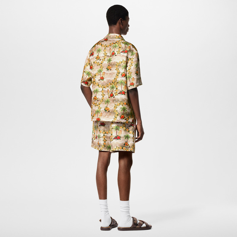 Monogram Silk Drawstring Shorts 3