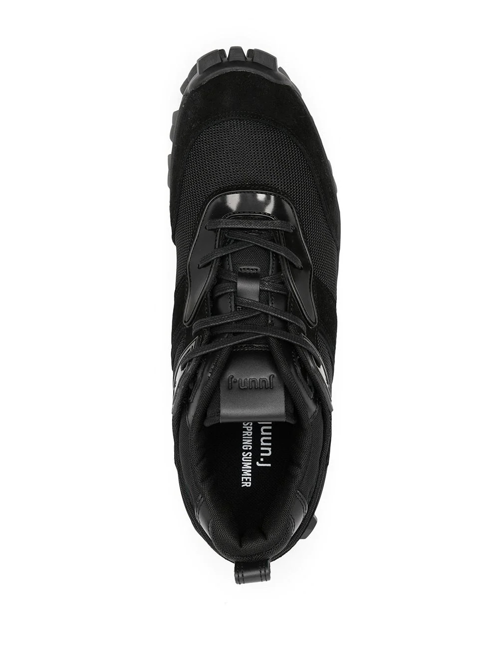 contrast-panel low-top sneakers - 4