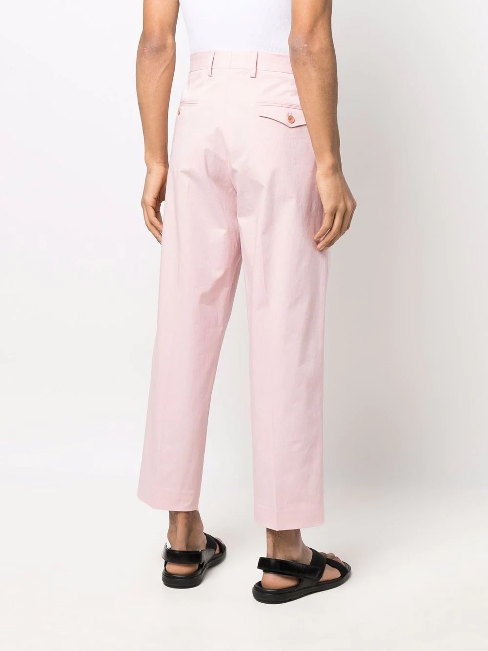 cropped straight leg chinos - 4