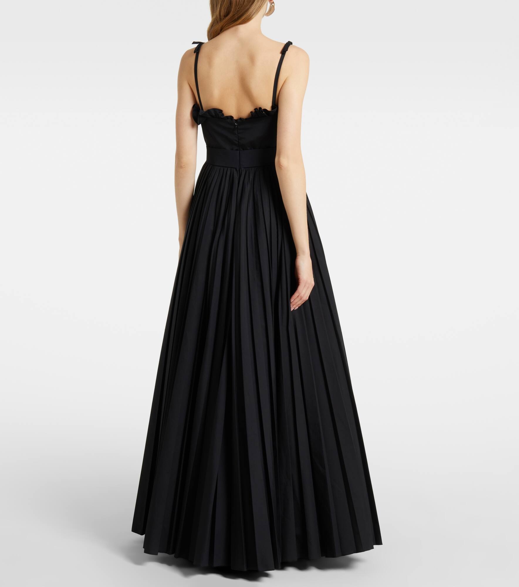 Ruched pleated cotton gown - 3