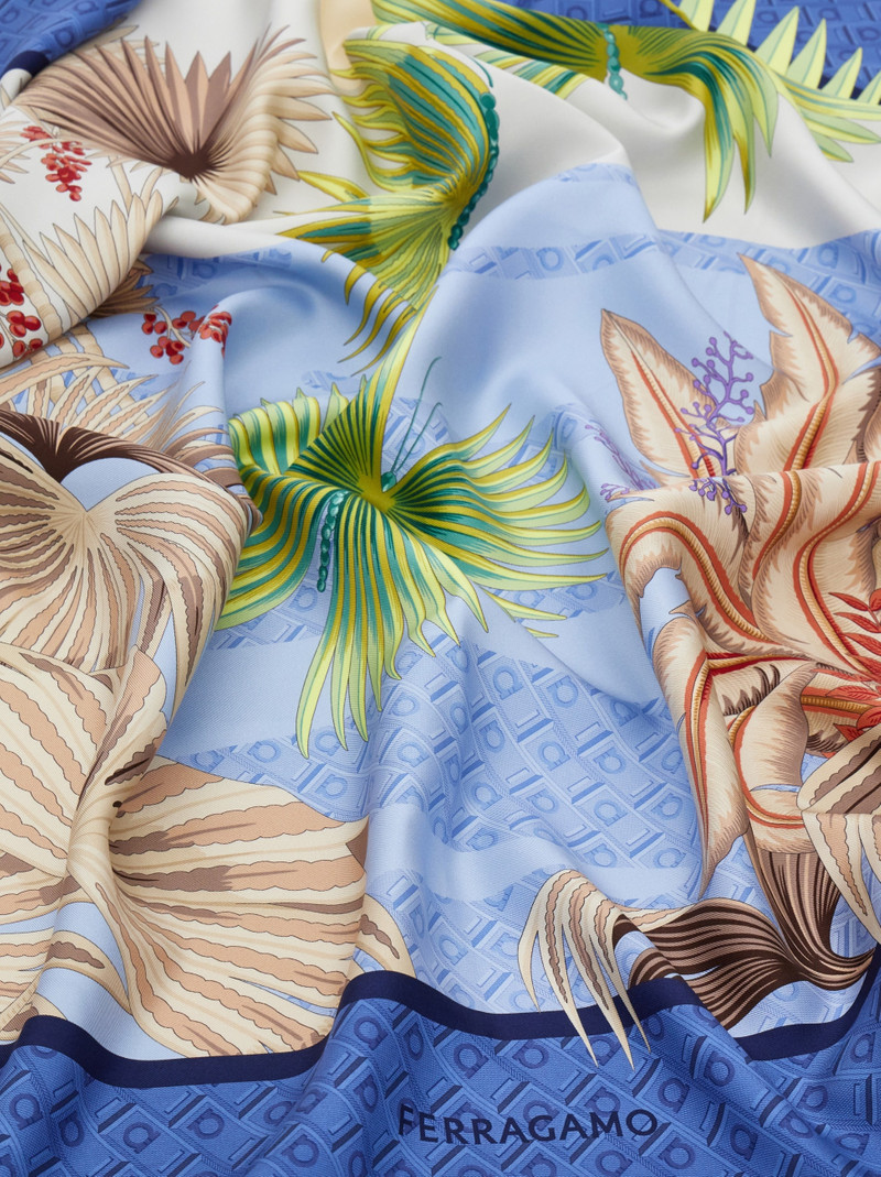 FERRAGAMO Dure print silk scarf outlook