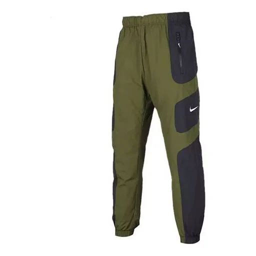 Nike Sportswear에 의하여 길쌈되는 빠른 공급 업체 캐주얼 번들 피트 스포츠 바지 녹색 BV5216-010 - 1
