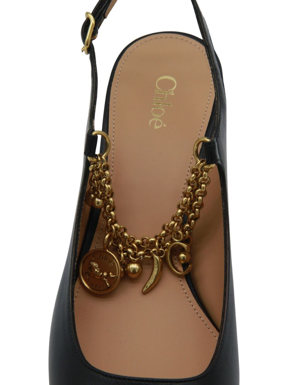 55mm chain-embellished pumps - 5