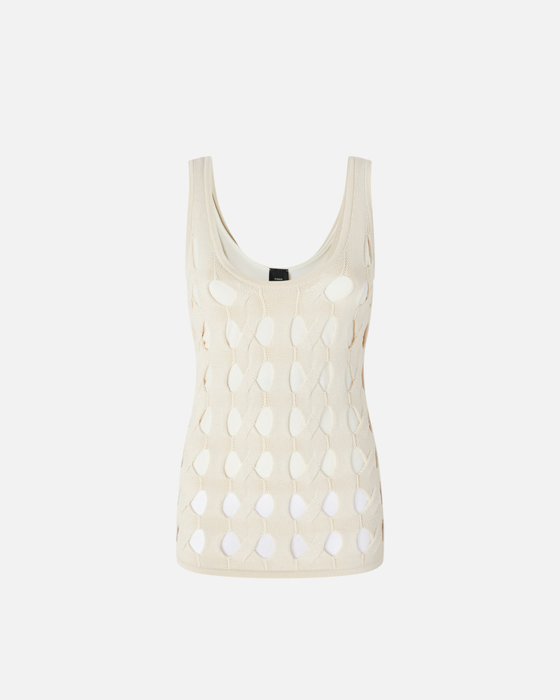 PERFORATED KNIT TANK TOP 1
