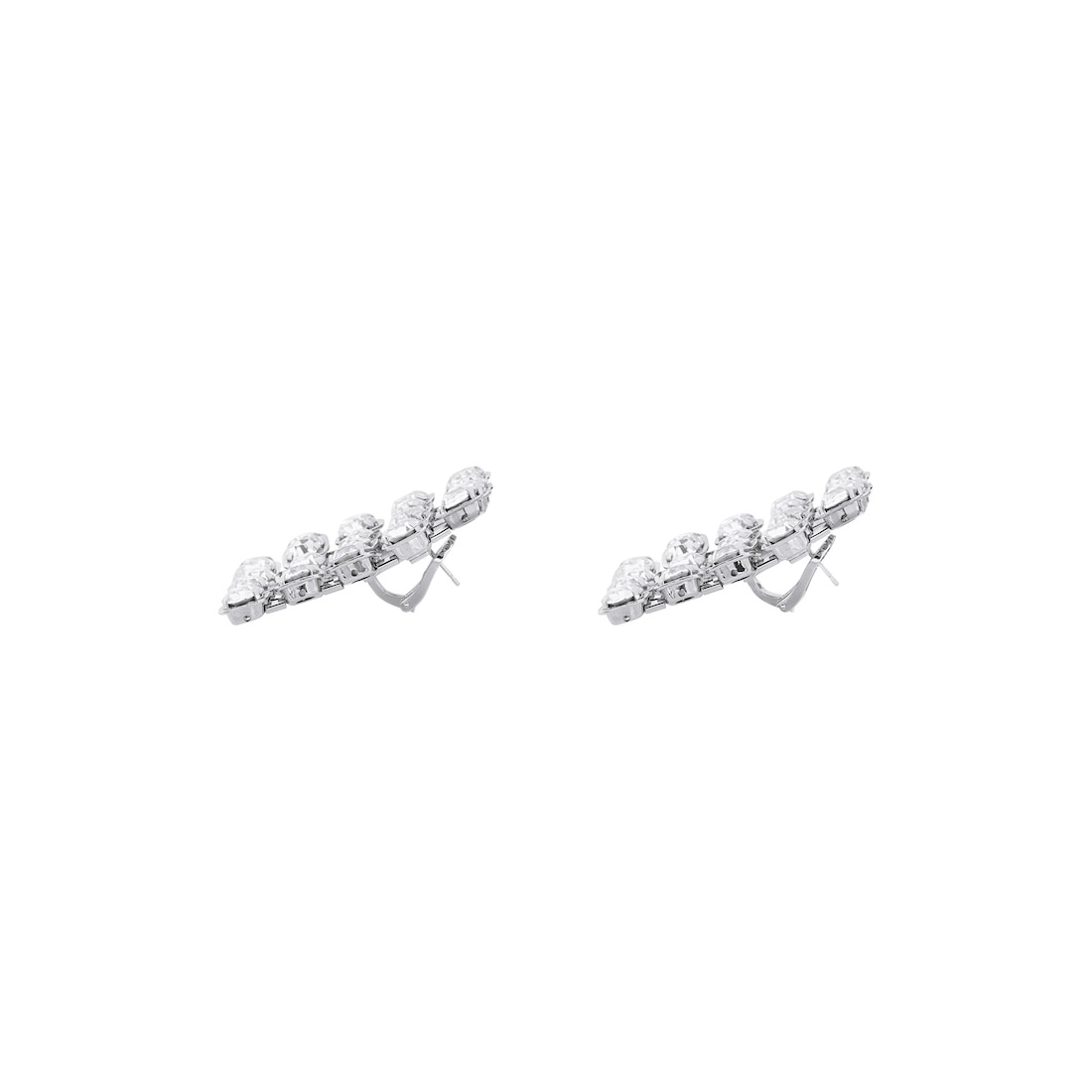 Women's 10pm Earrings in Shiny Silver - 3