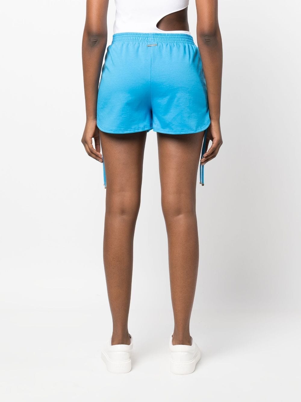 side drawstring-fastening shorts - 4