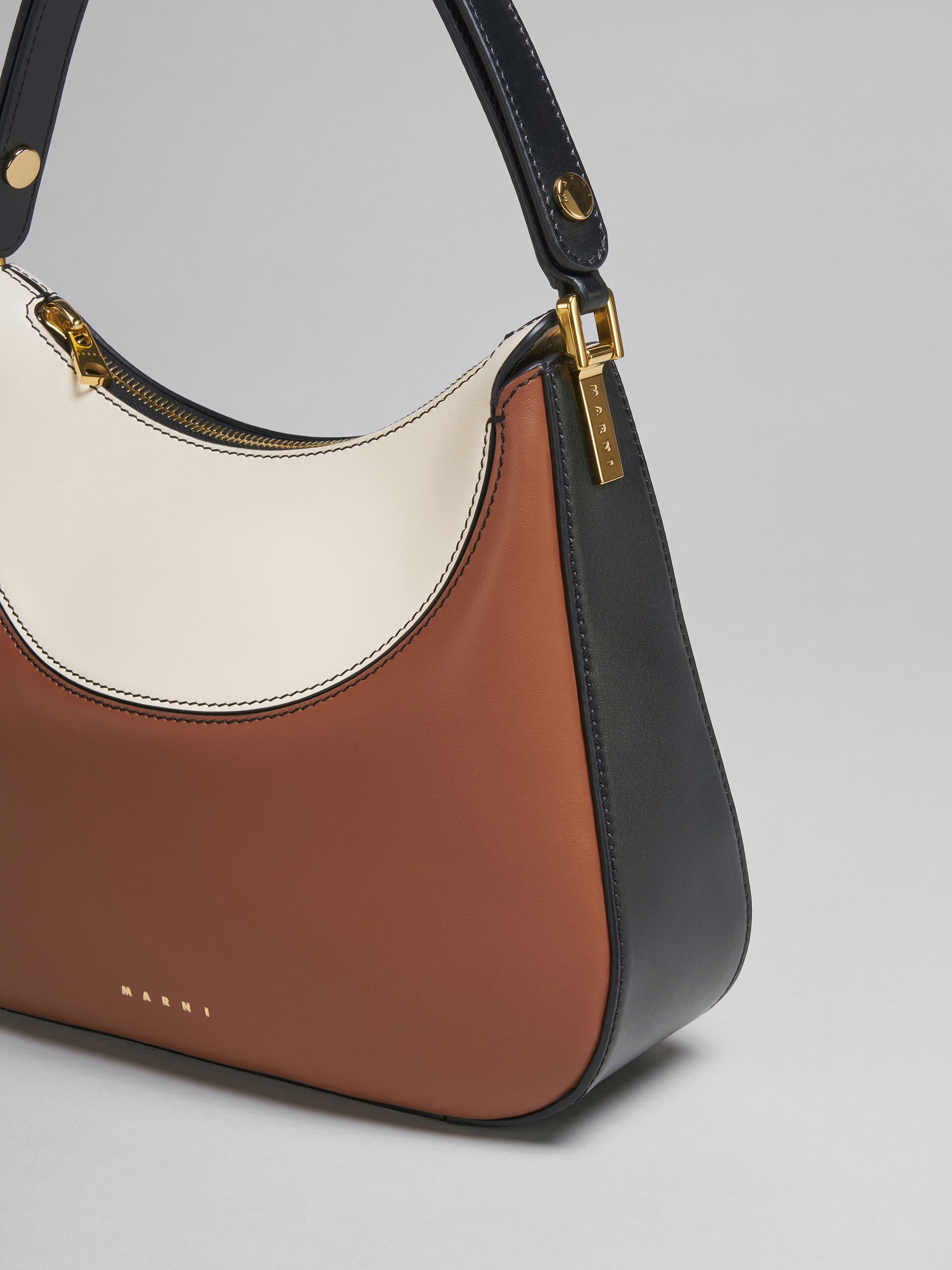 MILANO SMALL BAG IN BROWN BLACK AND WHITE - 5