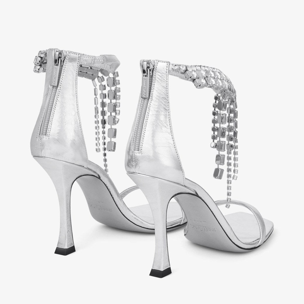 Verity Sandal 100 Metallic Silver - 4