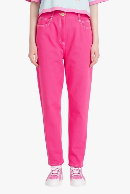 Balmain x Barbie - Boyfriend cut pink jeans - 6