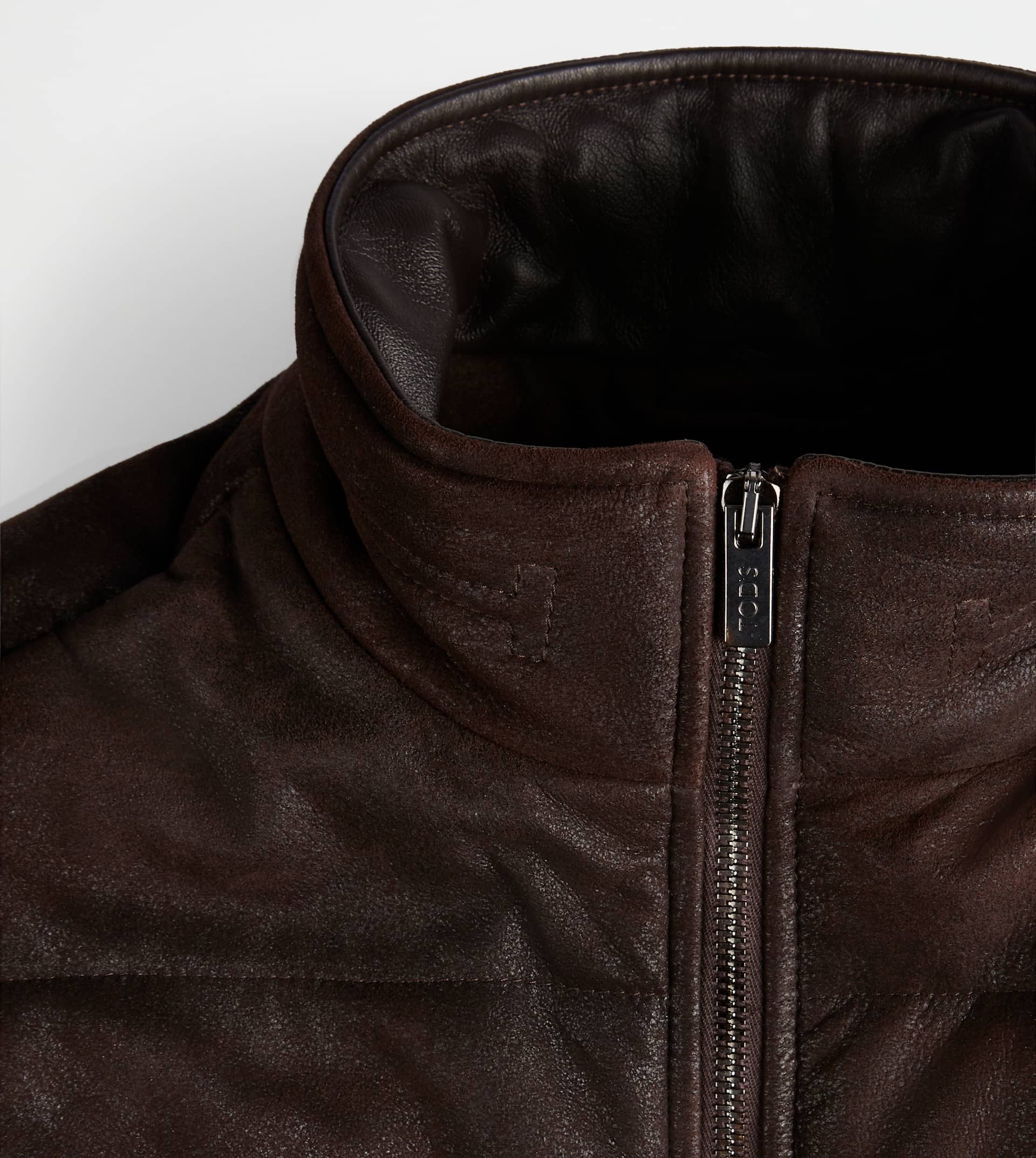 JACKET IN SUEDE - BROWN - 3