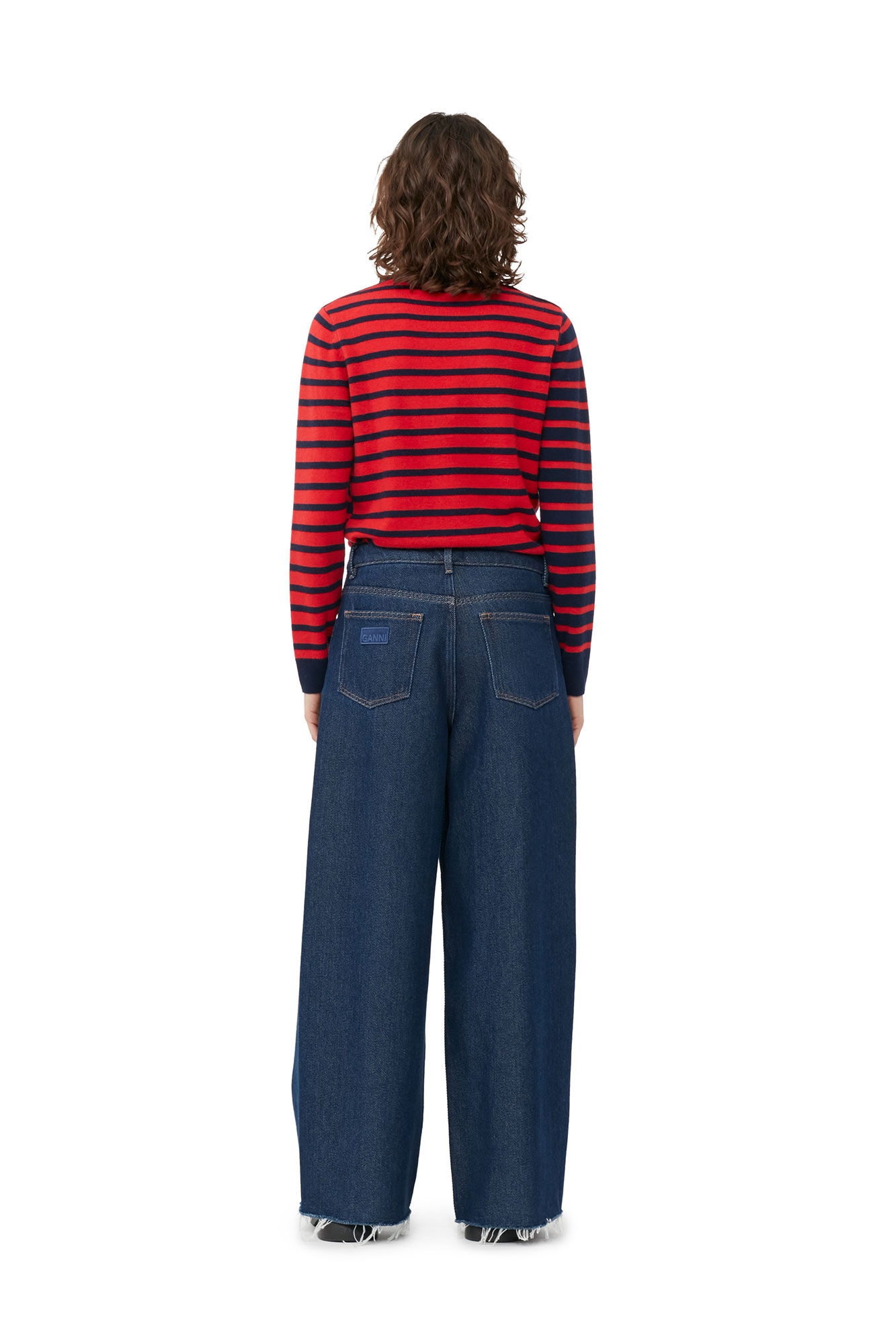 HEAVY DENIM WIDE DRAWSTRING JEANS - 5