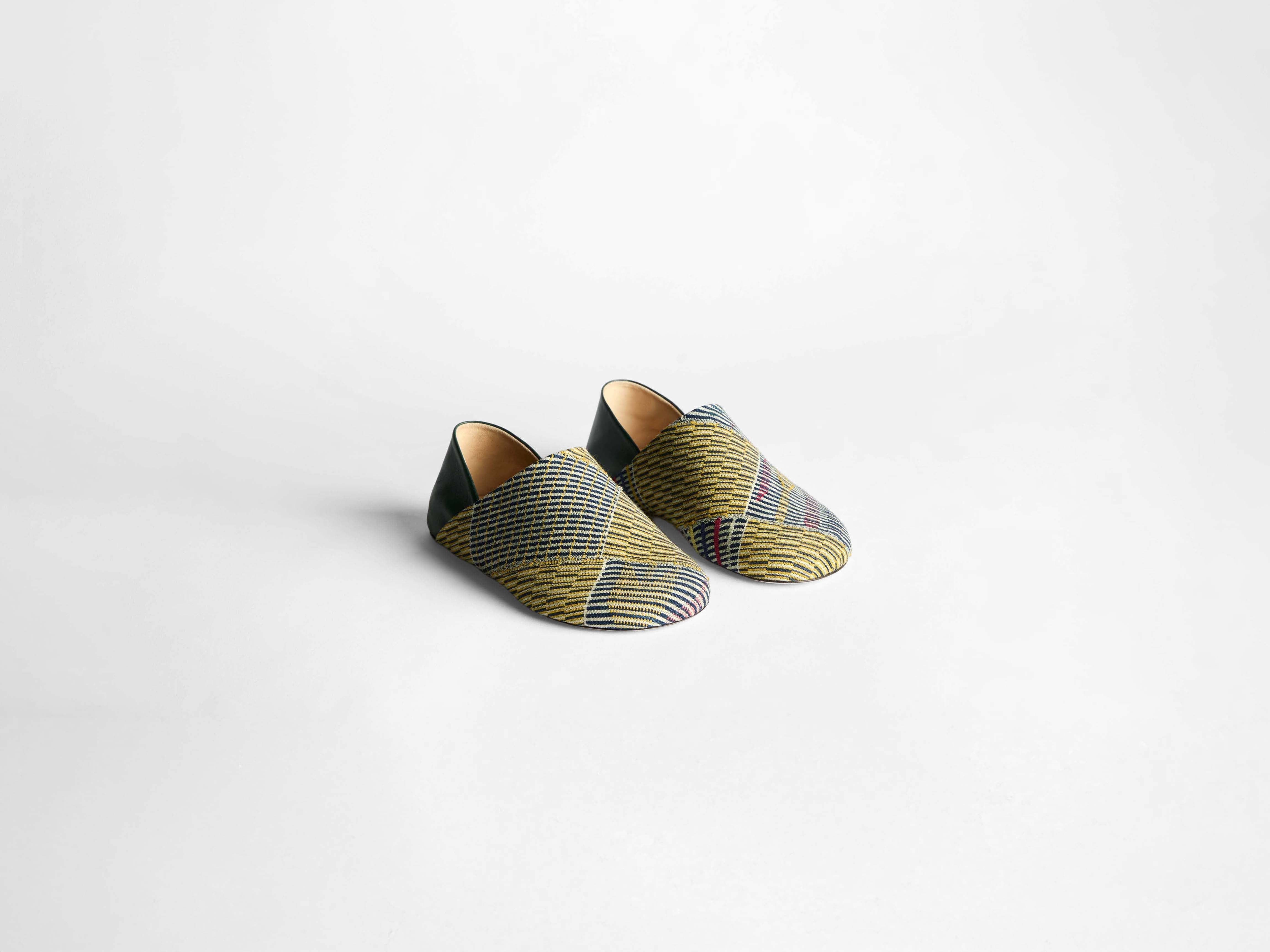 WOMENS SLIPPER MULES IN YELLOW-MULTI - 3