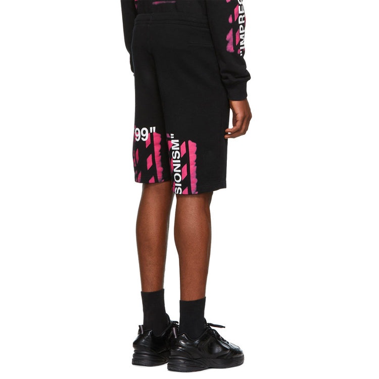 Off-White C/O Virgil Abloh Men'S Black Diag Stencil Sweatshorts OMCI006R190030151028 - 5