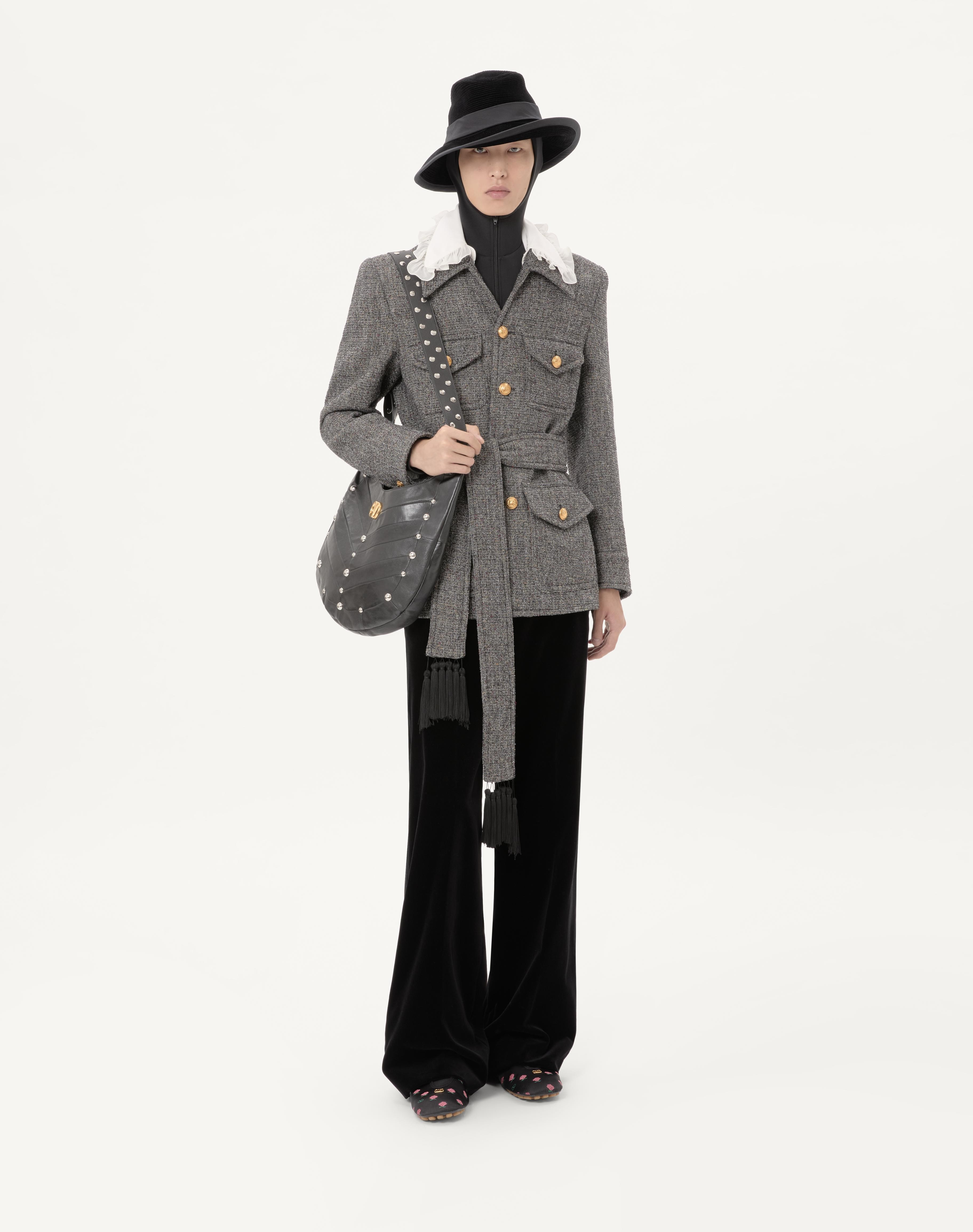 VALENTINO CREPE DE CHINE SILK SHIRT WITH RUFFLES - 2