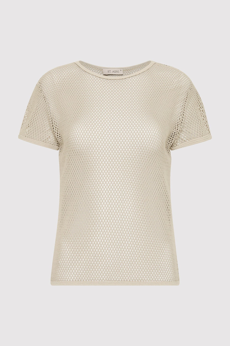 Mesh Short Sleeve Tee - Aloe 1