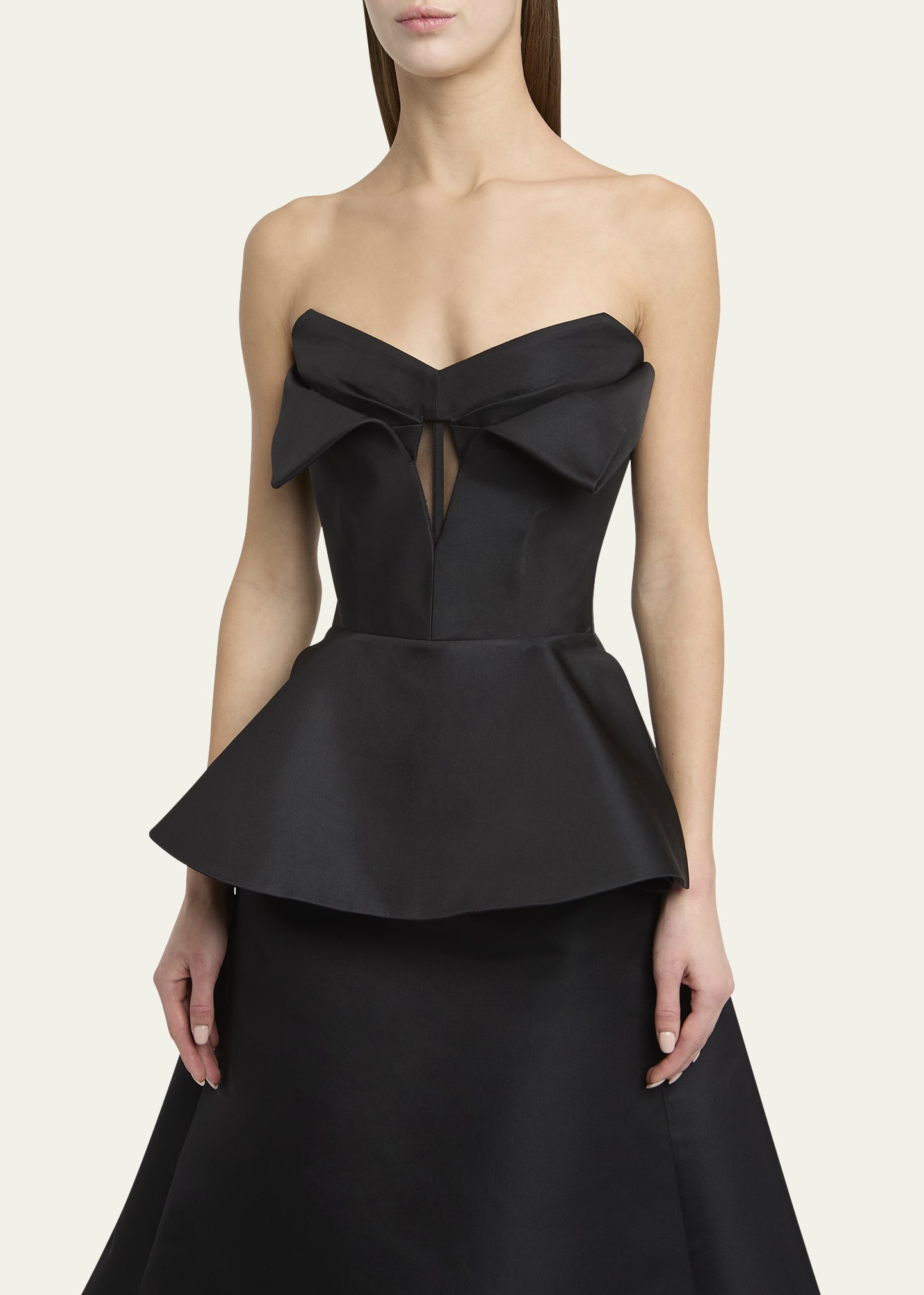 Strapless Peplum Bustier Top - 4