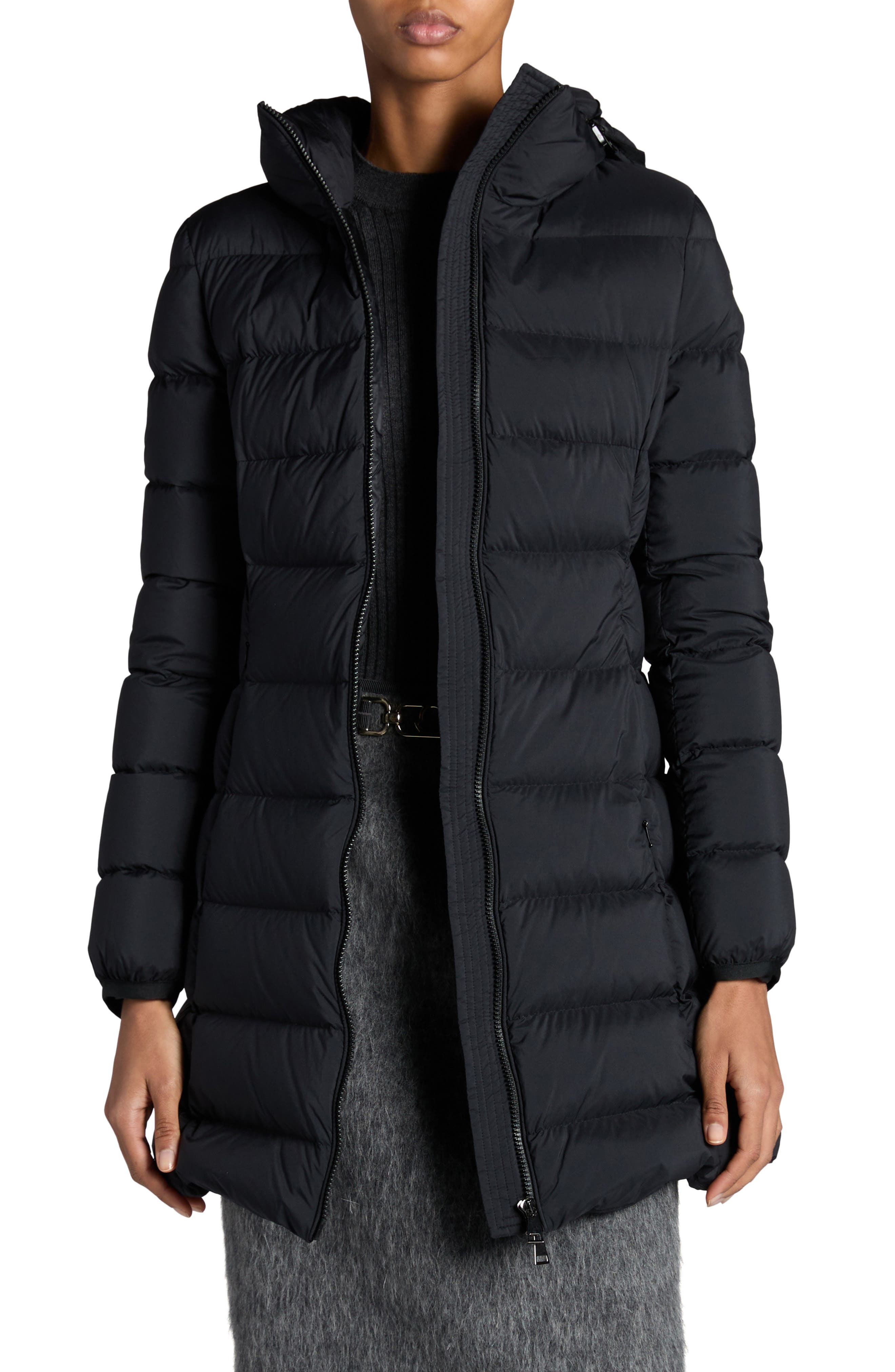 Moncler Gie Water Resistant Down Long Coat in Black at Nordstrom - 5
