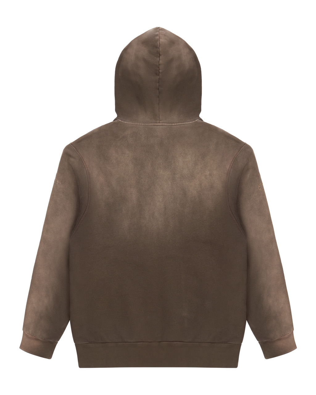 BROWN GARMENT DYE BOXY HOODIE - 2