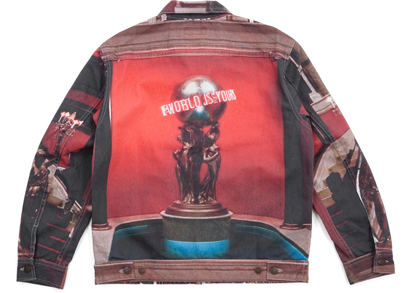 Supreme Supreme Scarface the World Is Yours Denim Jacket Multi outlook
