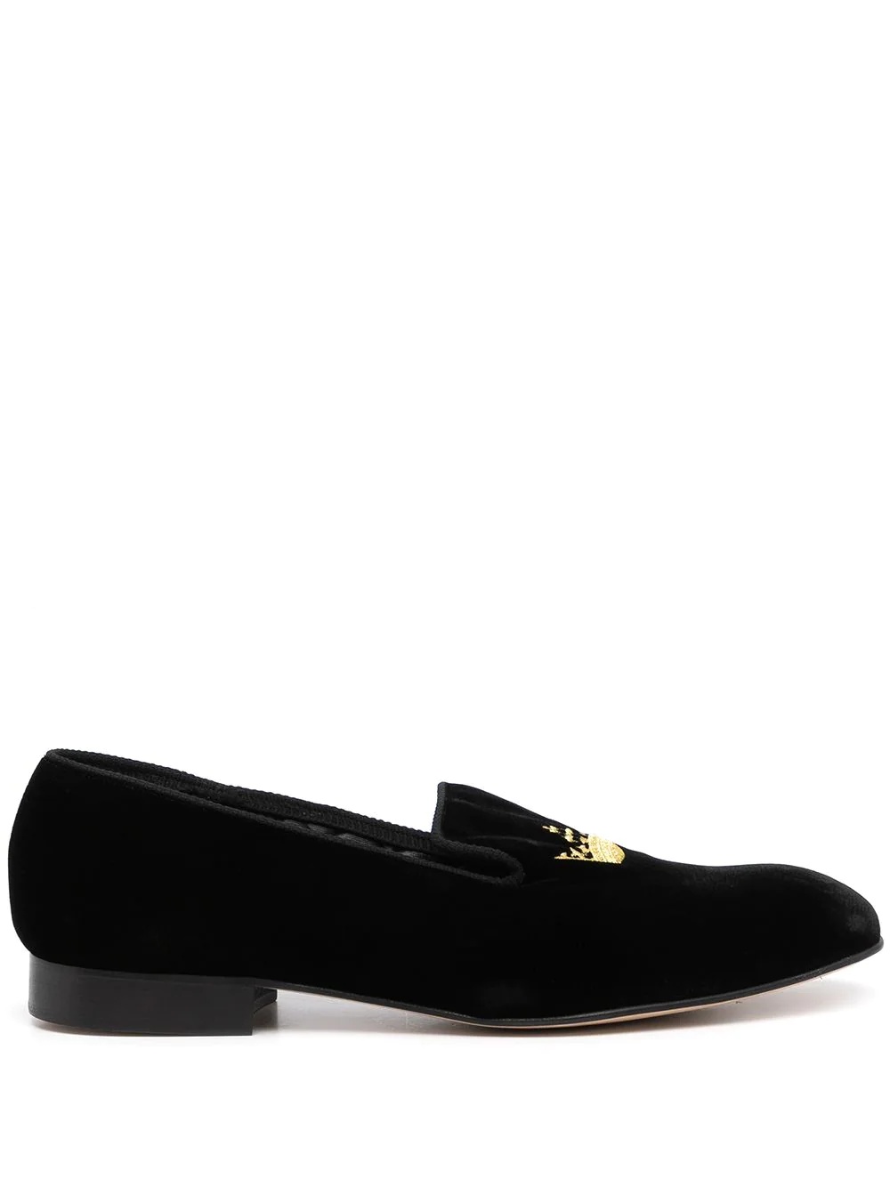 Sovereign Crown velvet loafers - 1