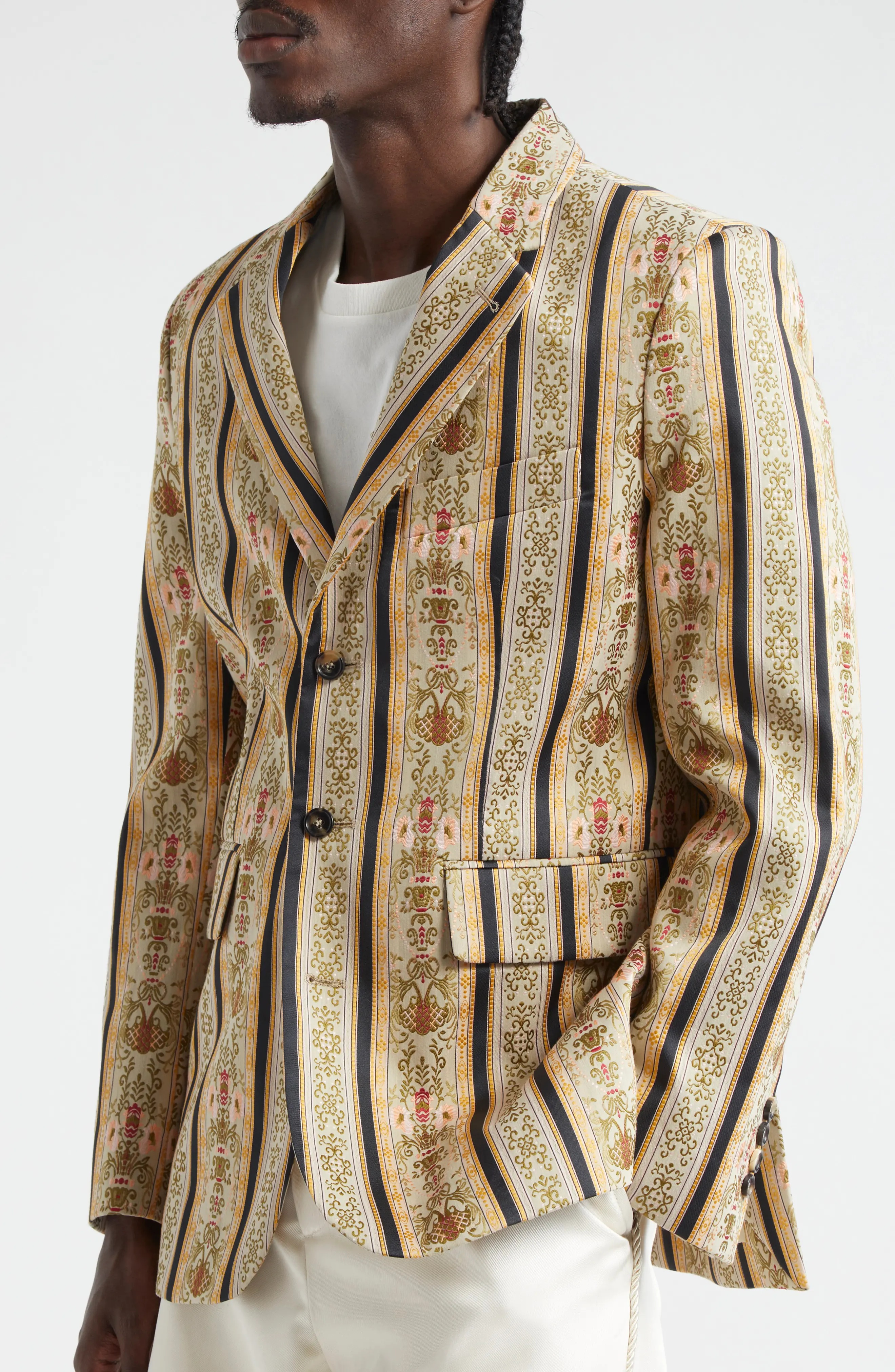 Floret Brocade Sport Coat - 4