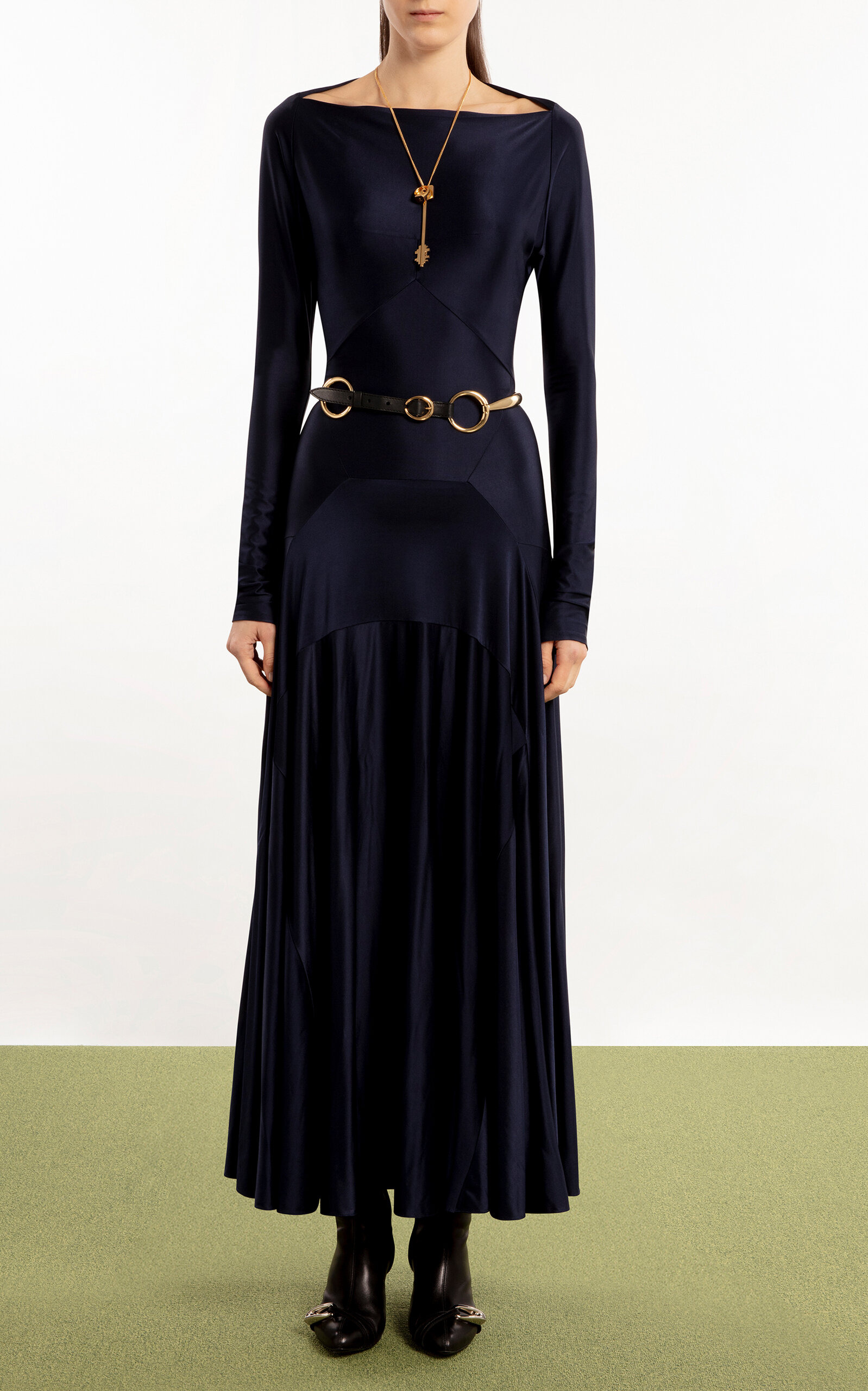 Panelled Jersey Maxi Dress navy - 2