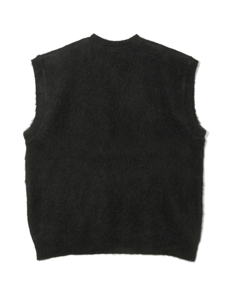 NEEDLES Mohair Knit Vest - Solid Black outlook