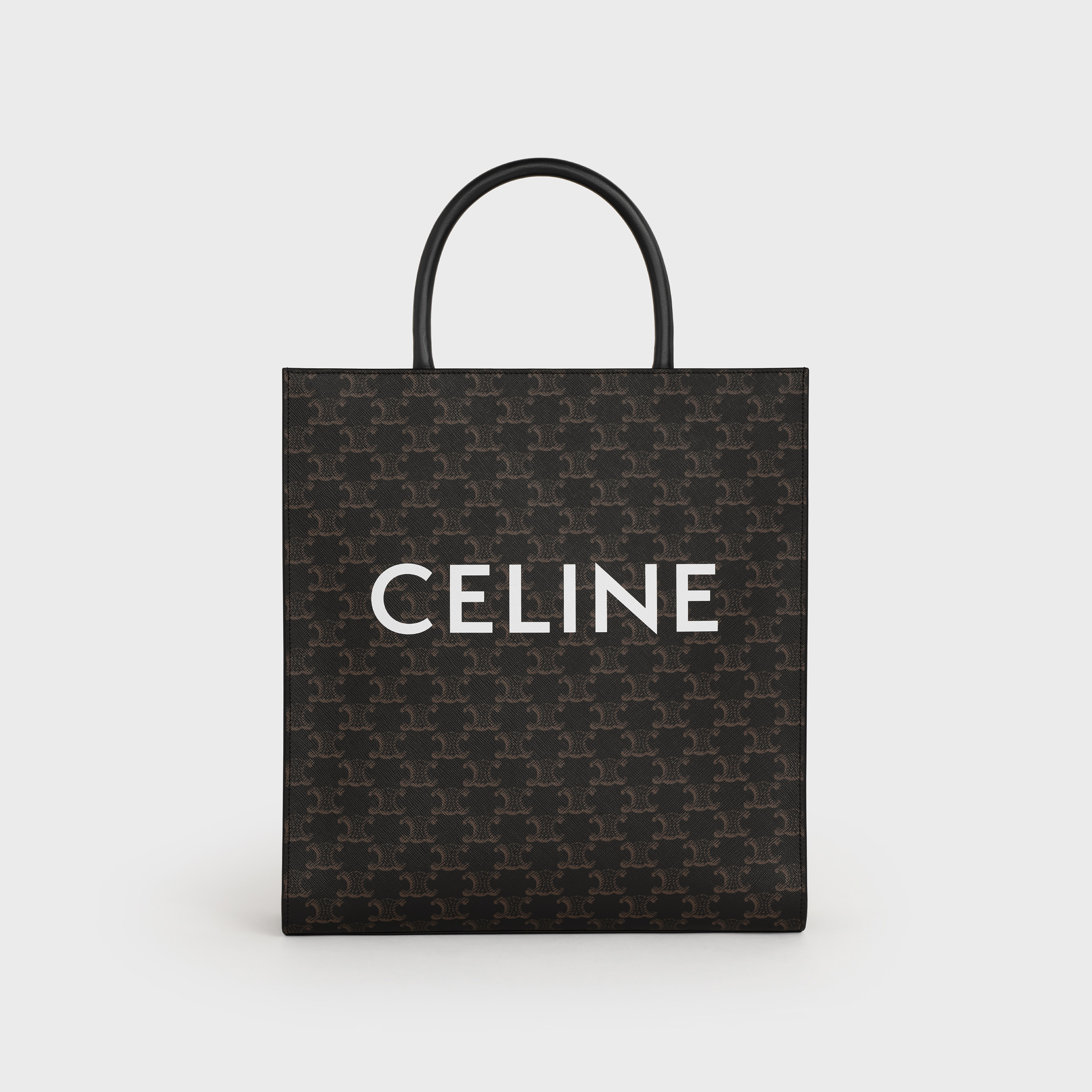 Medium Vertical Cabas in Triomphe Canvas with Celine Print - 1