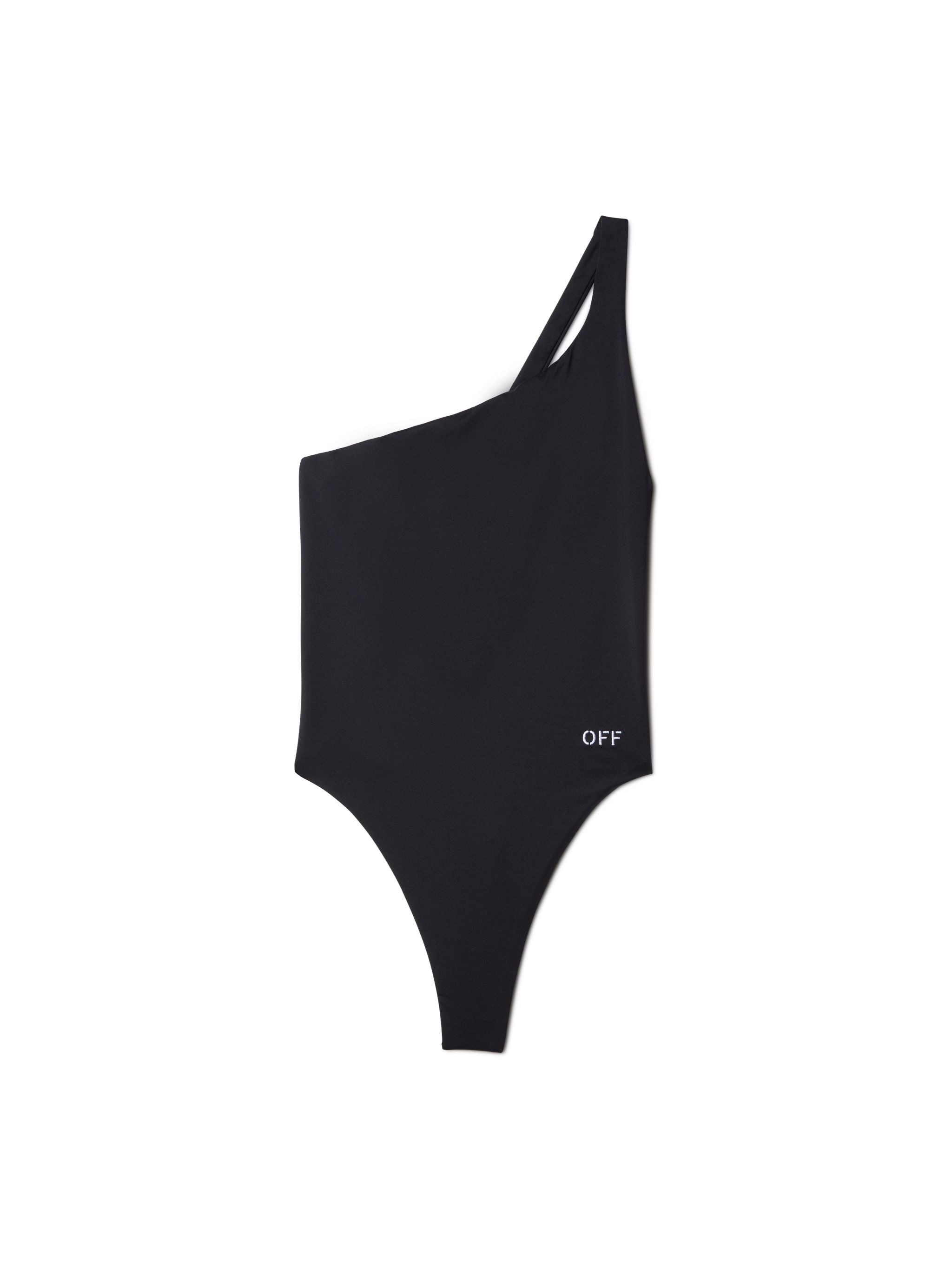 Off Stamp One-shoulder Swimsuit - 1