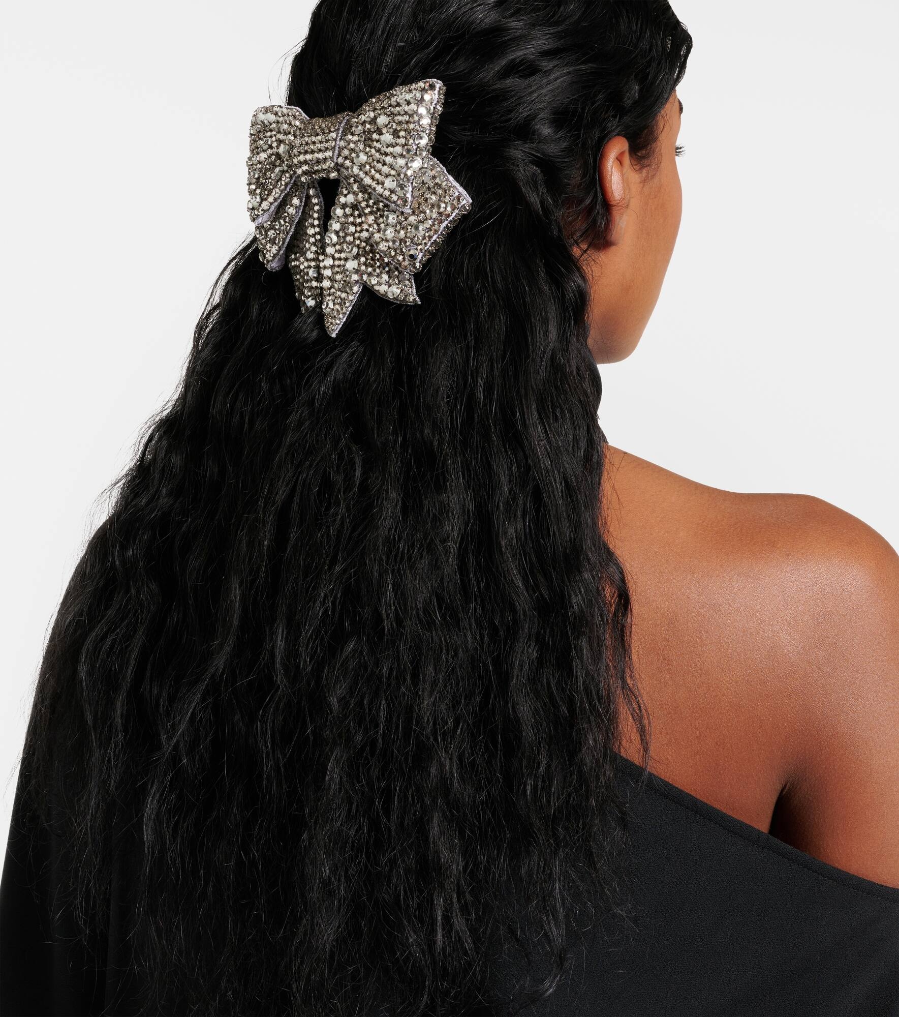 Belle Bow crystal-embellished barrette - 2