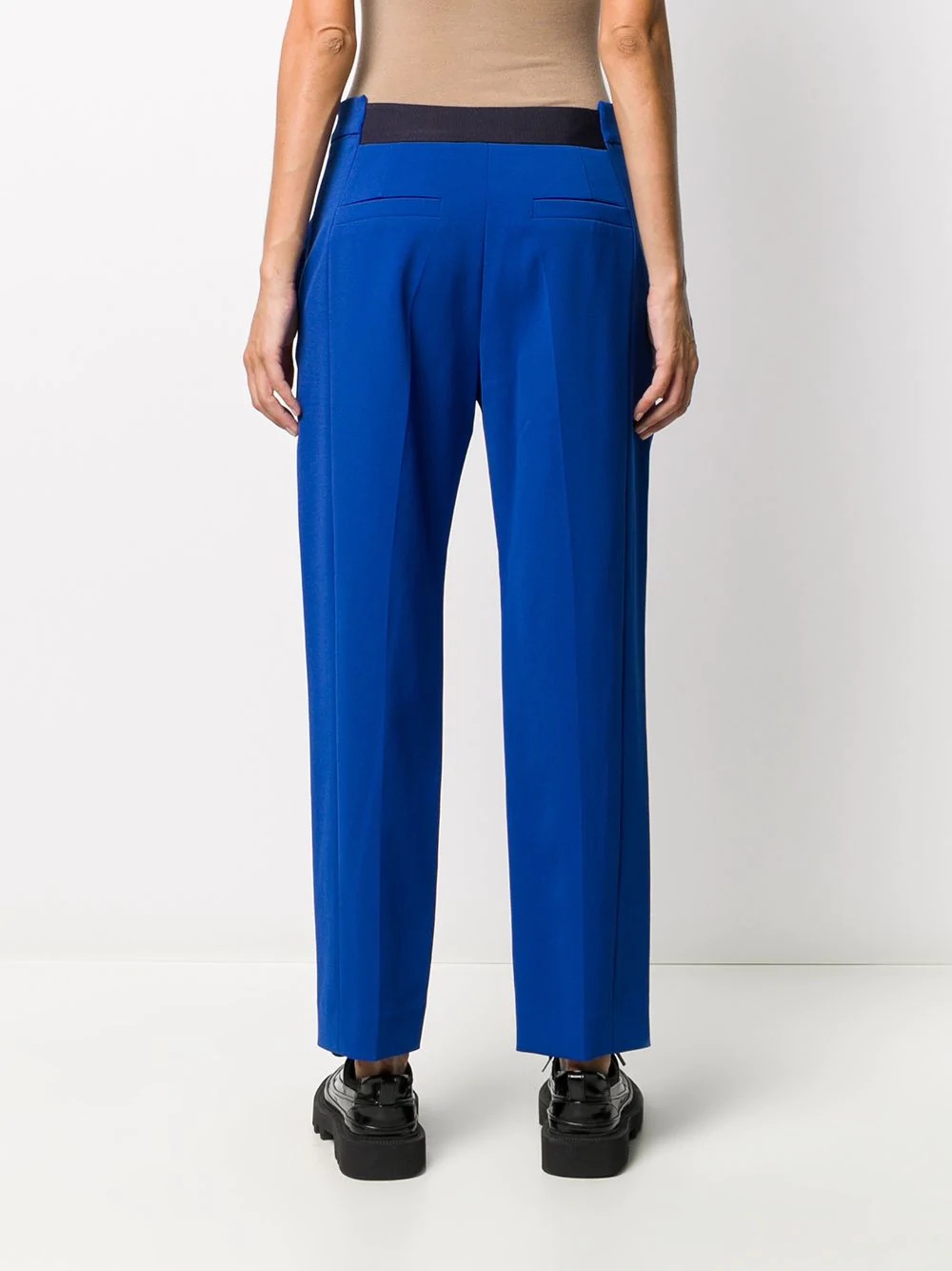 displaced-waistband straight leg trousers - 4