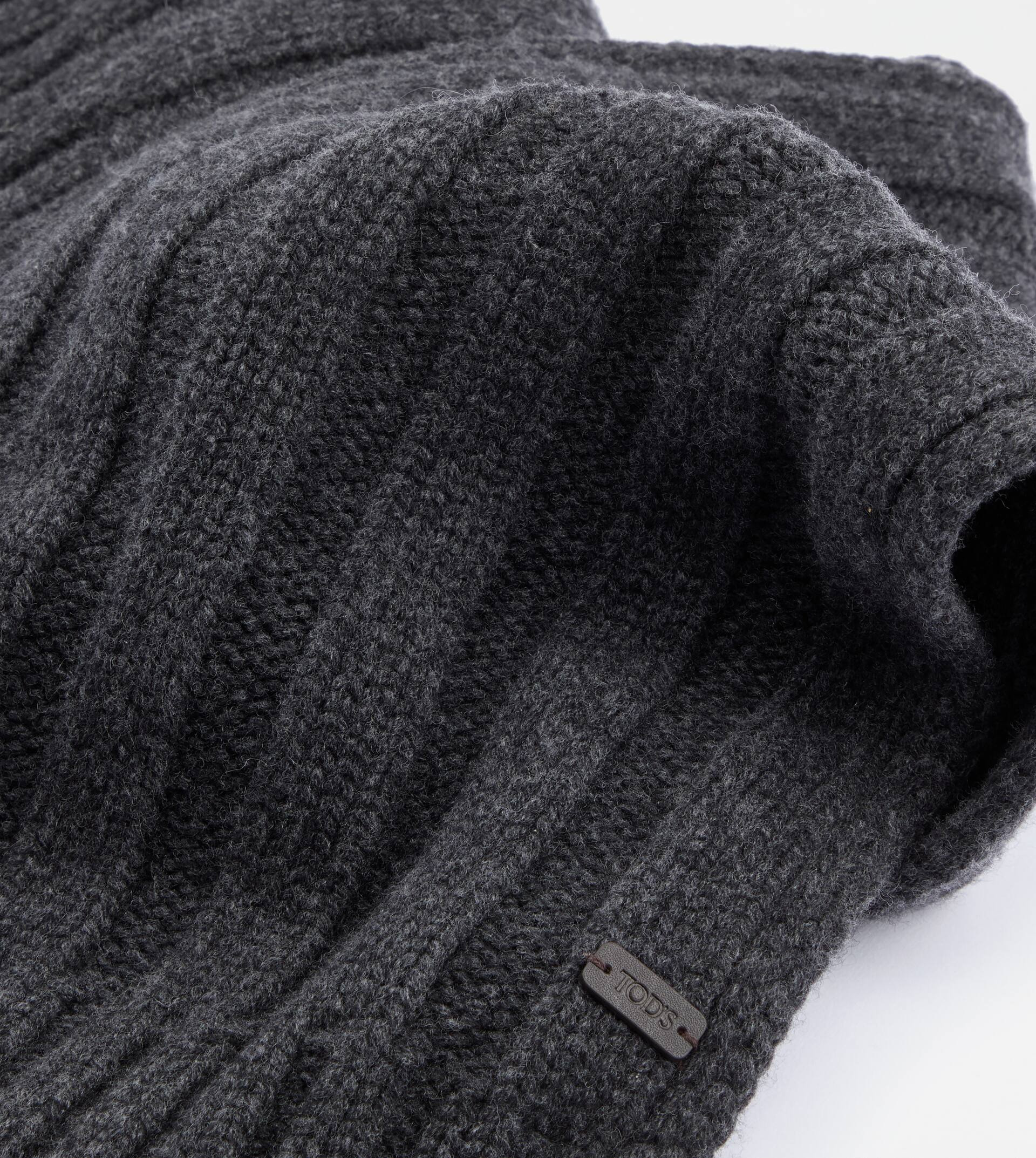 CASHMERE BLEND SCARF - GREY - 3