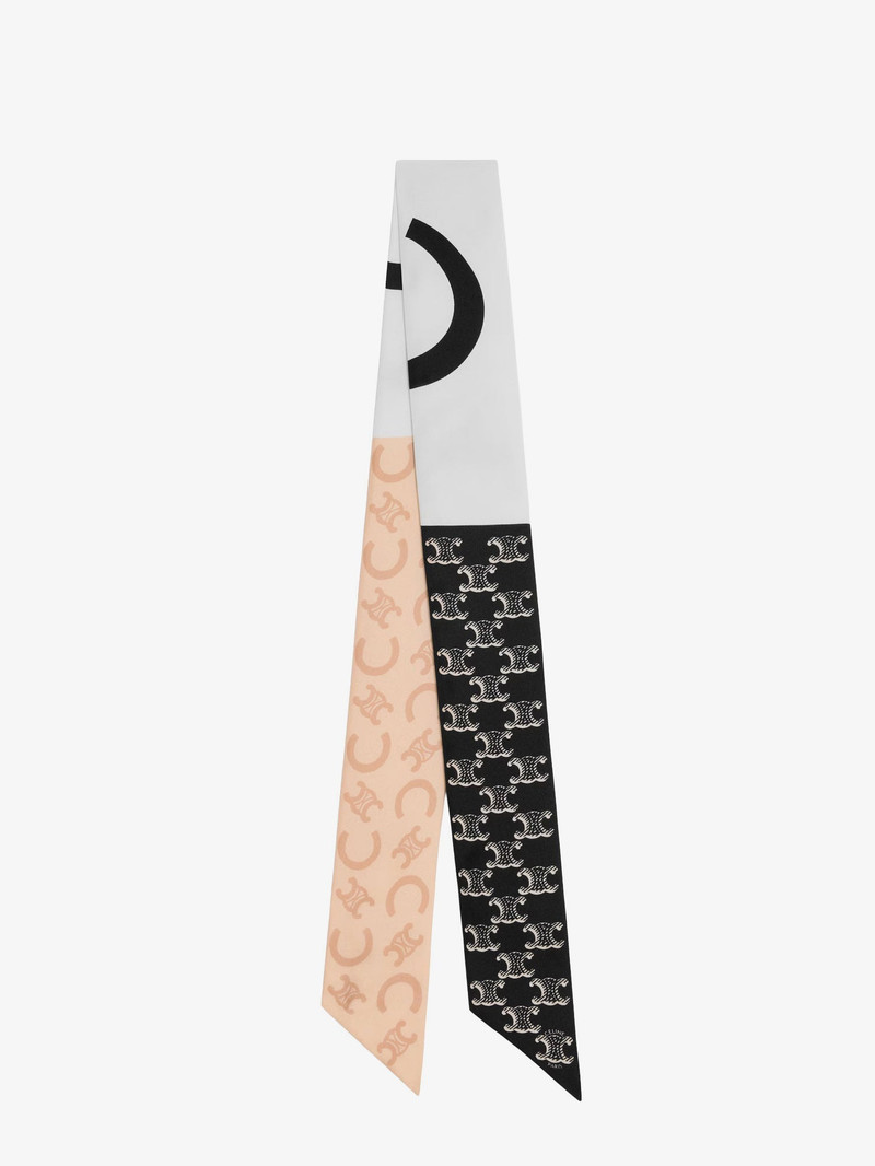 Celine Women Silk Scarf With All-Over Triomphe Logo - 1
