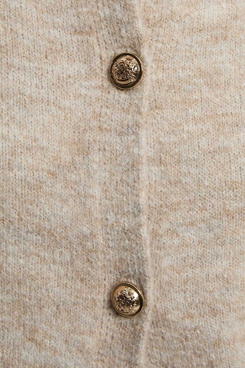 Wool Blend Cosy Crew Neck Knit Cardi 3