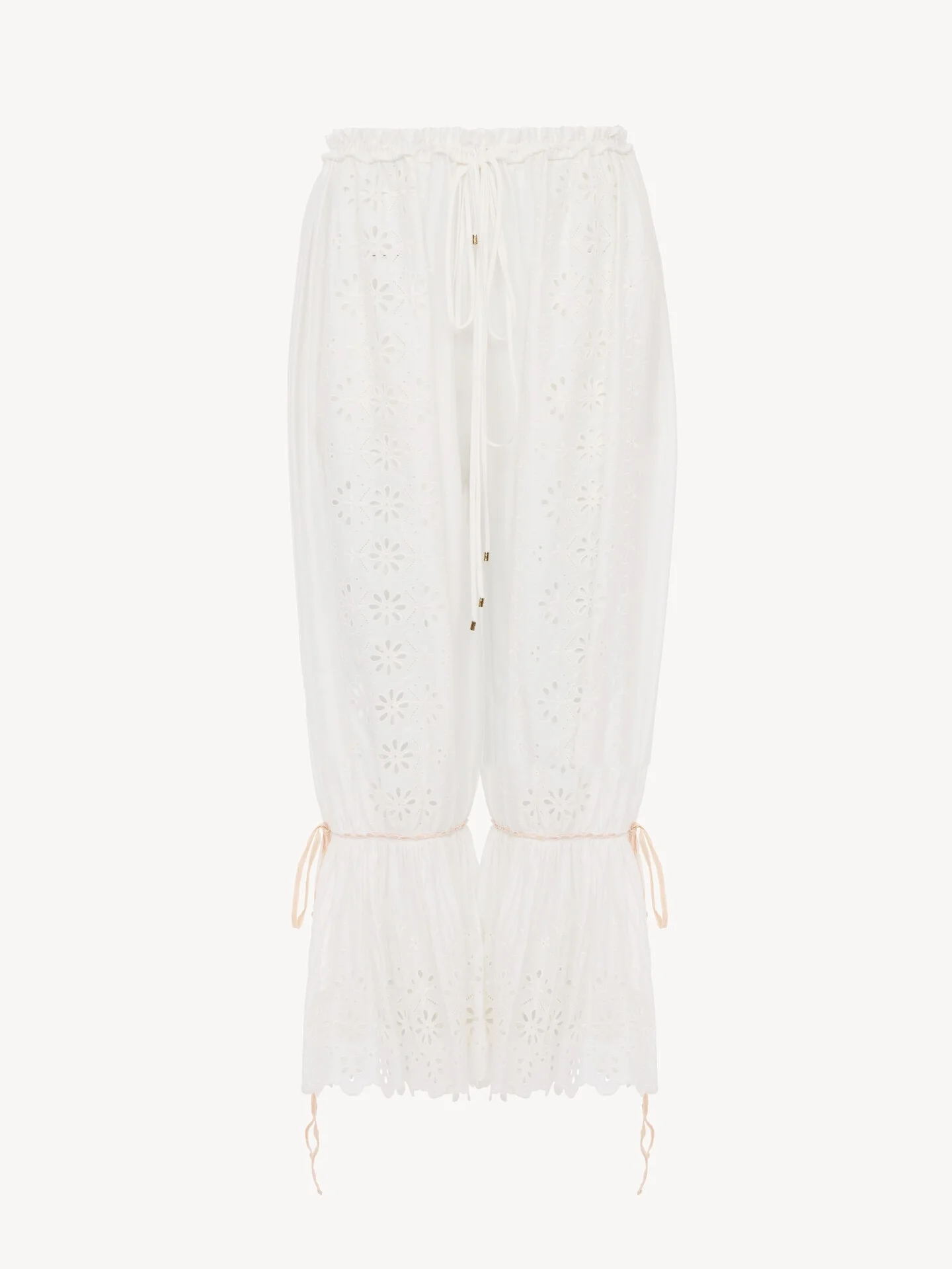 FLUID DRAWSTRING PANTS IN SOFT COTTON - 1