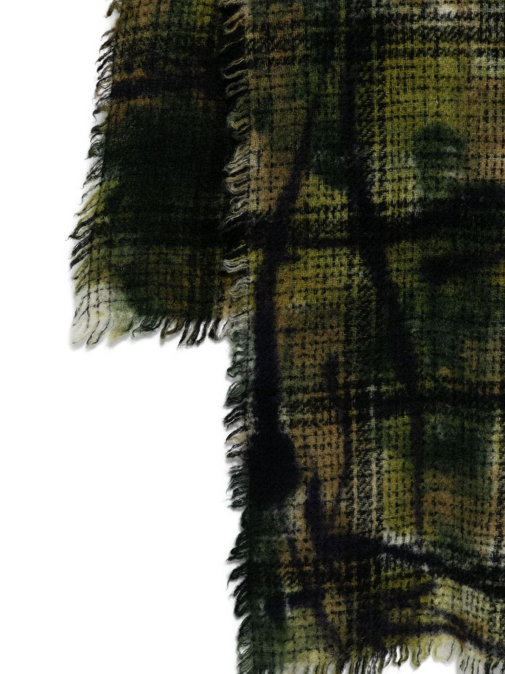 checked frayed scarf - 3