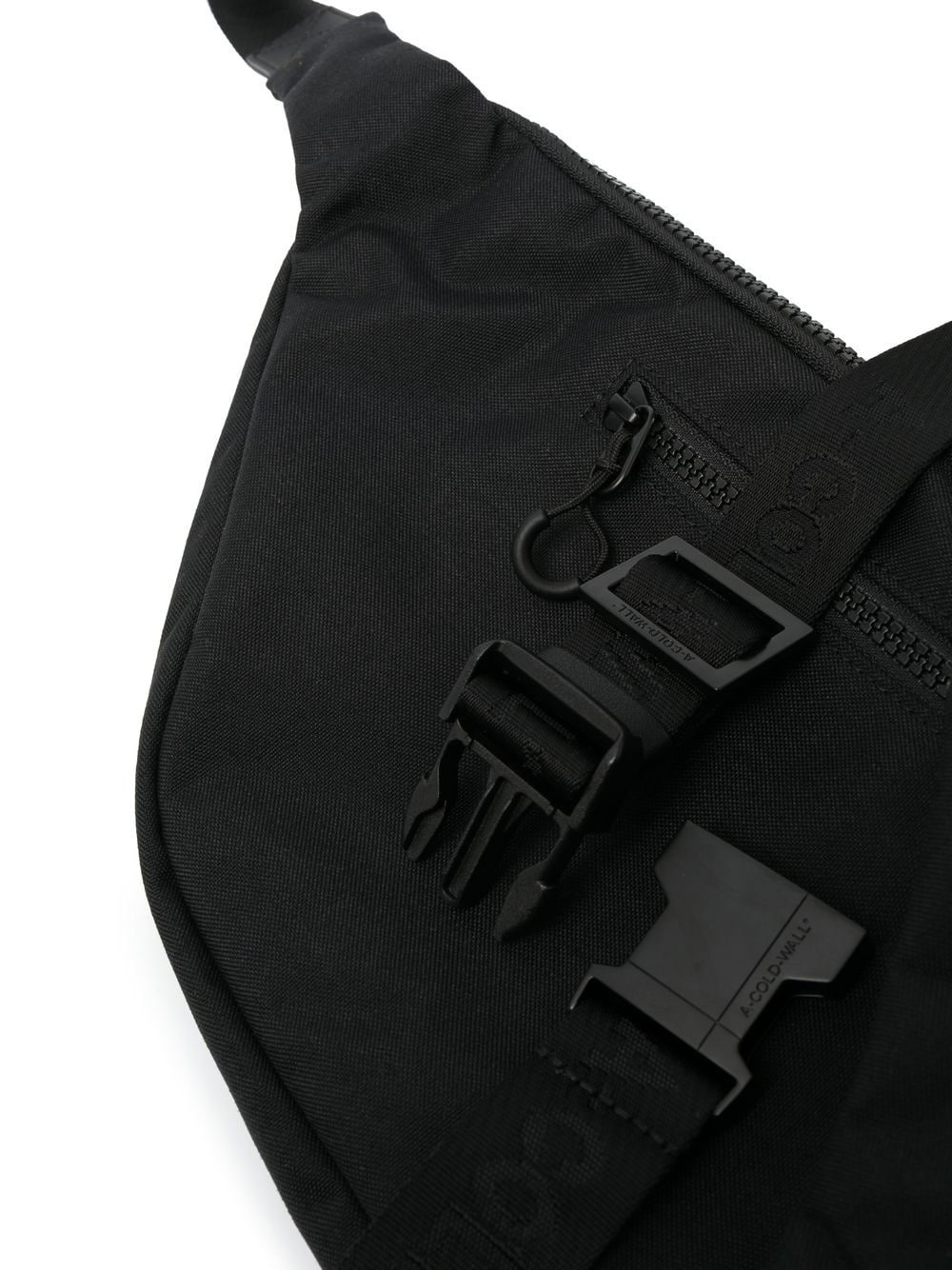 logo-patch buckle-fastening backpack - 4