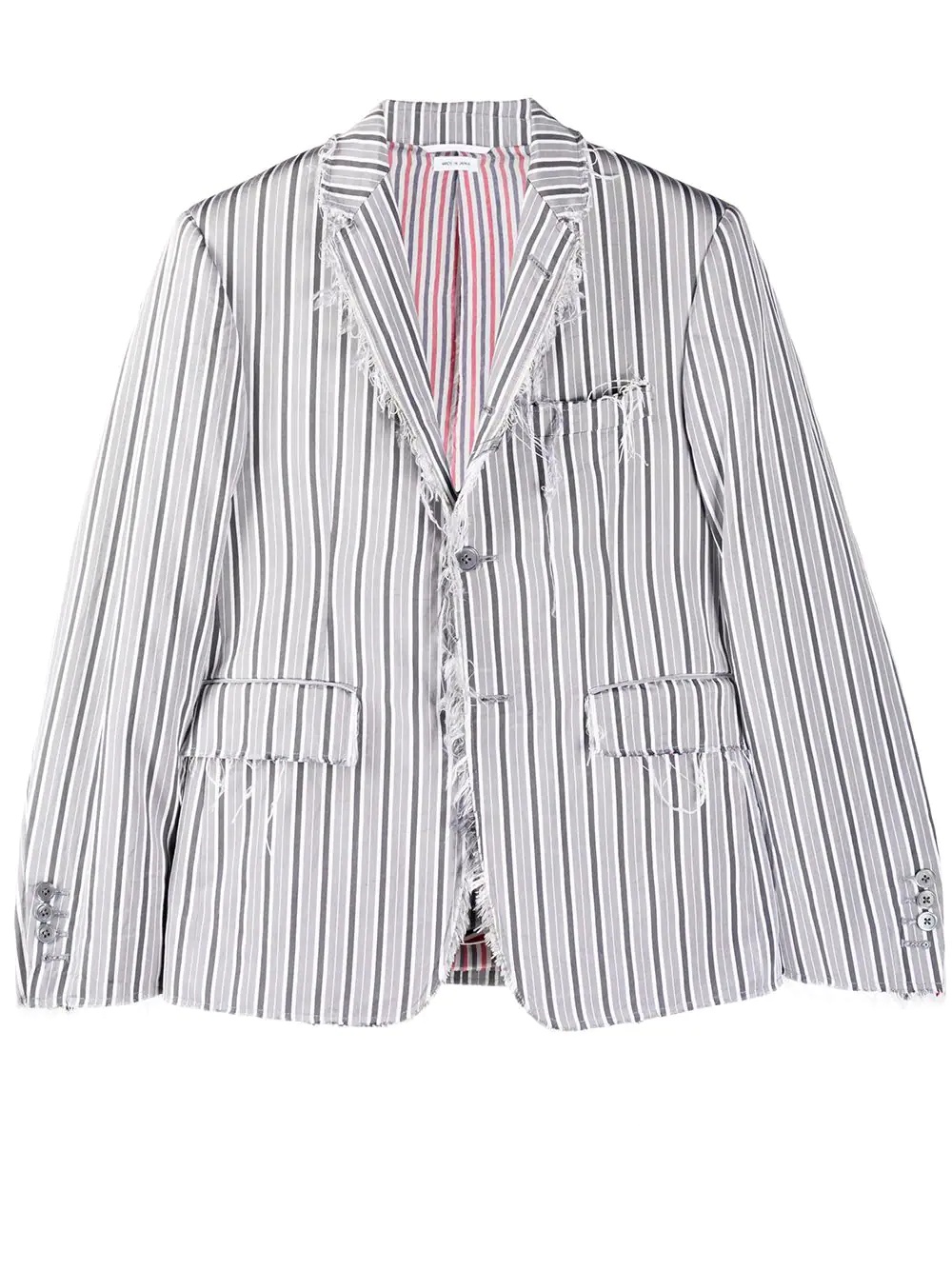 pinstripe jacquard blazer - 1