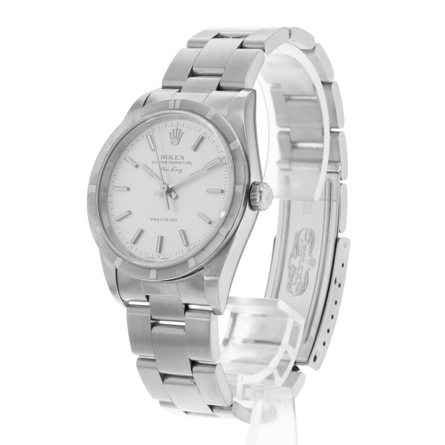 Pre-owned Rolex Air King Automatic Chronometer Silver Dial Men's Watch 14010 SSO - 4