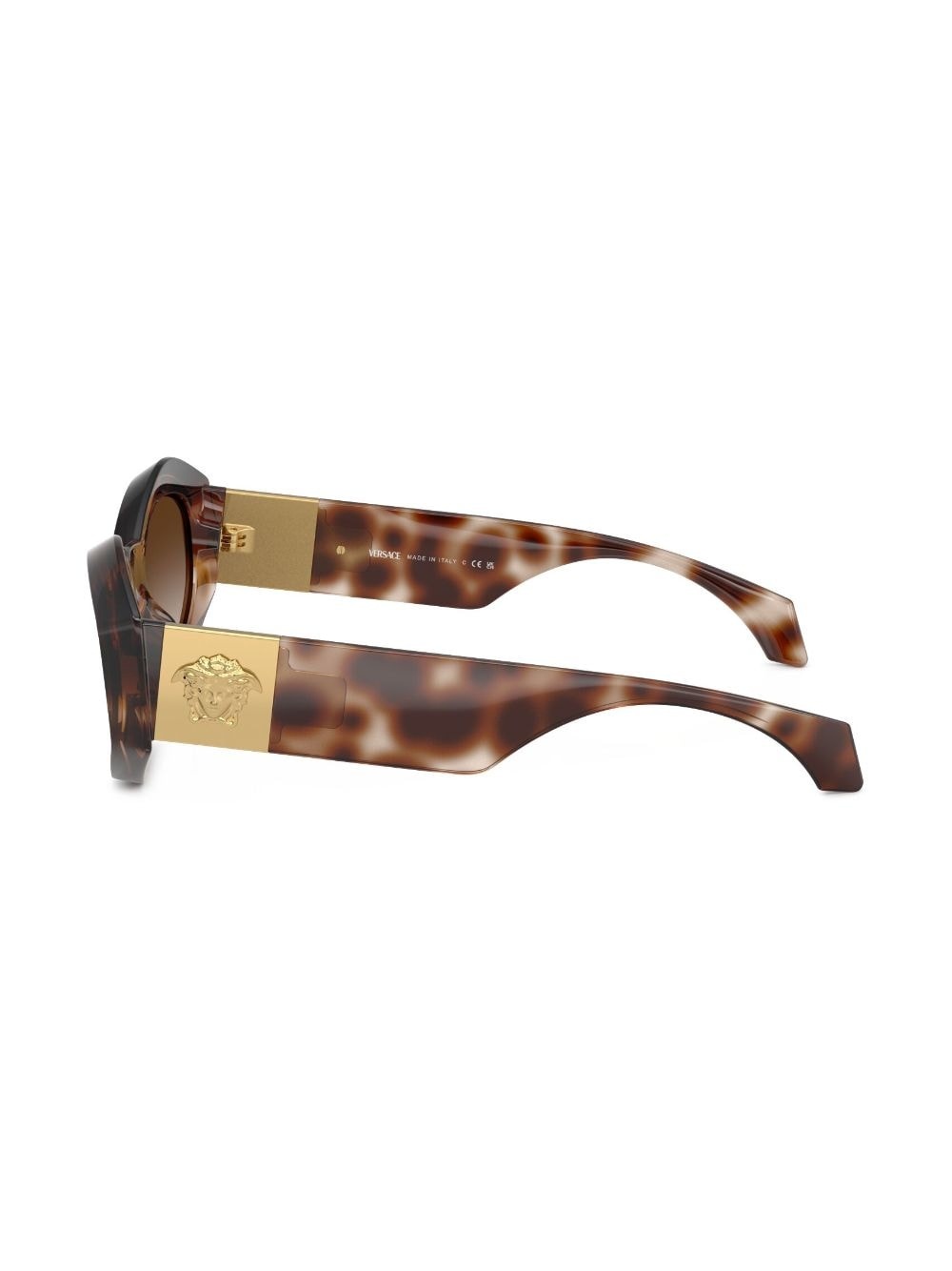 Medusa-plaque oval-frame sunglasses - 3