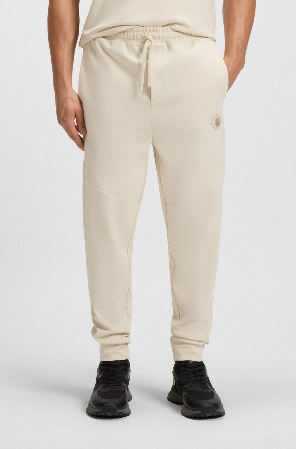 COTTON-BLEND TRACKSUIT BOTTOMS WITH DOUBLE B MONOGRAM - 2