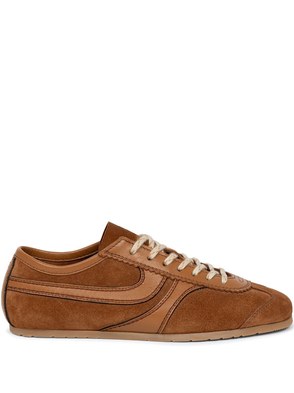 Leather and suede sneakers - 1