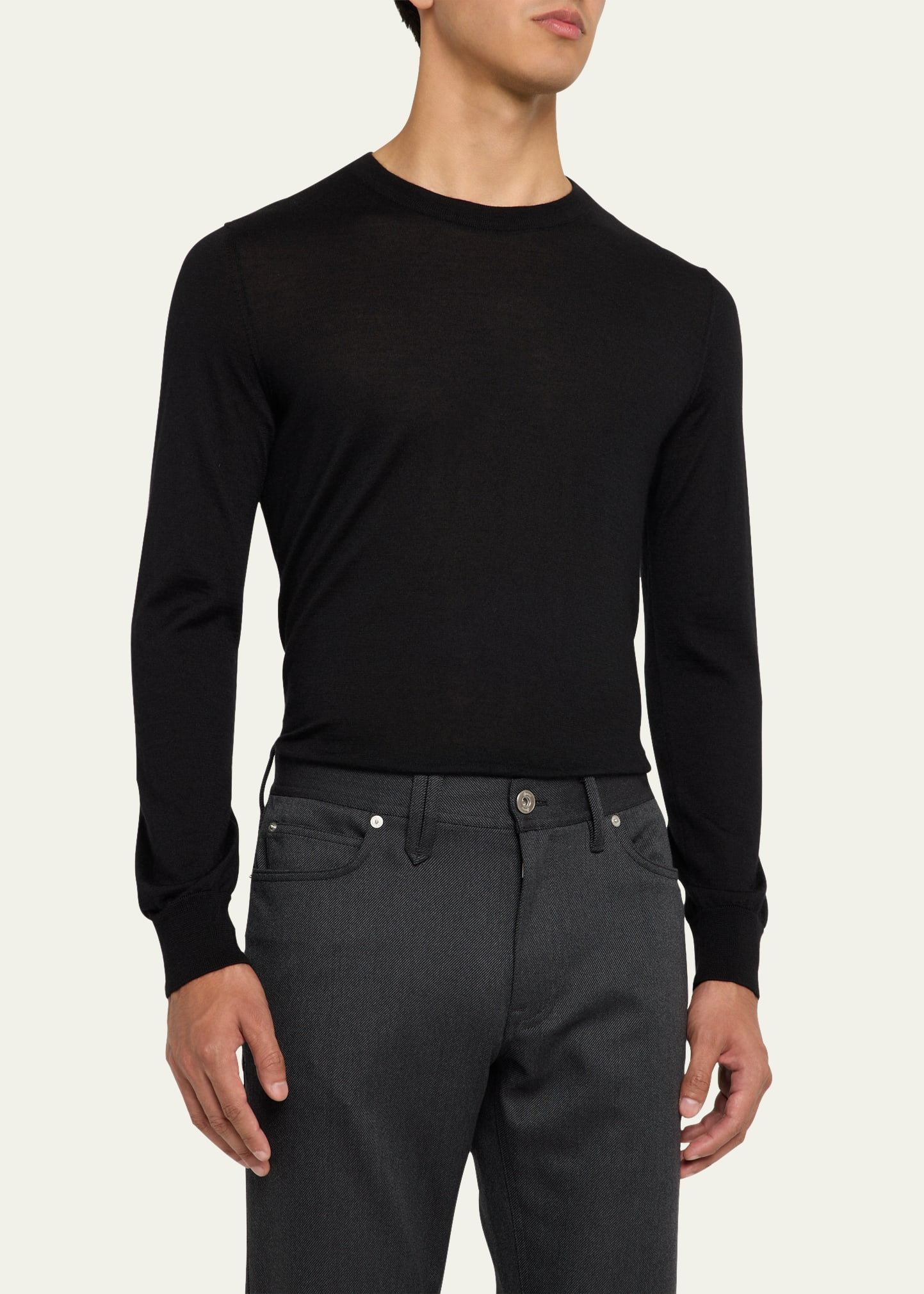 Men's Long-Sleeve Crewneck T-Shirt - 4