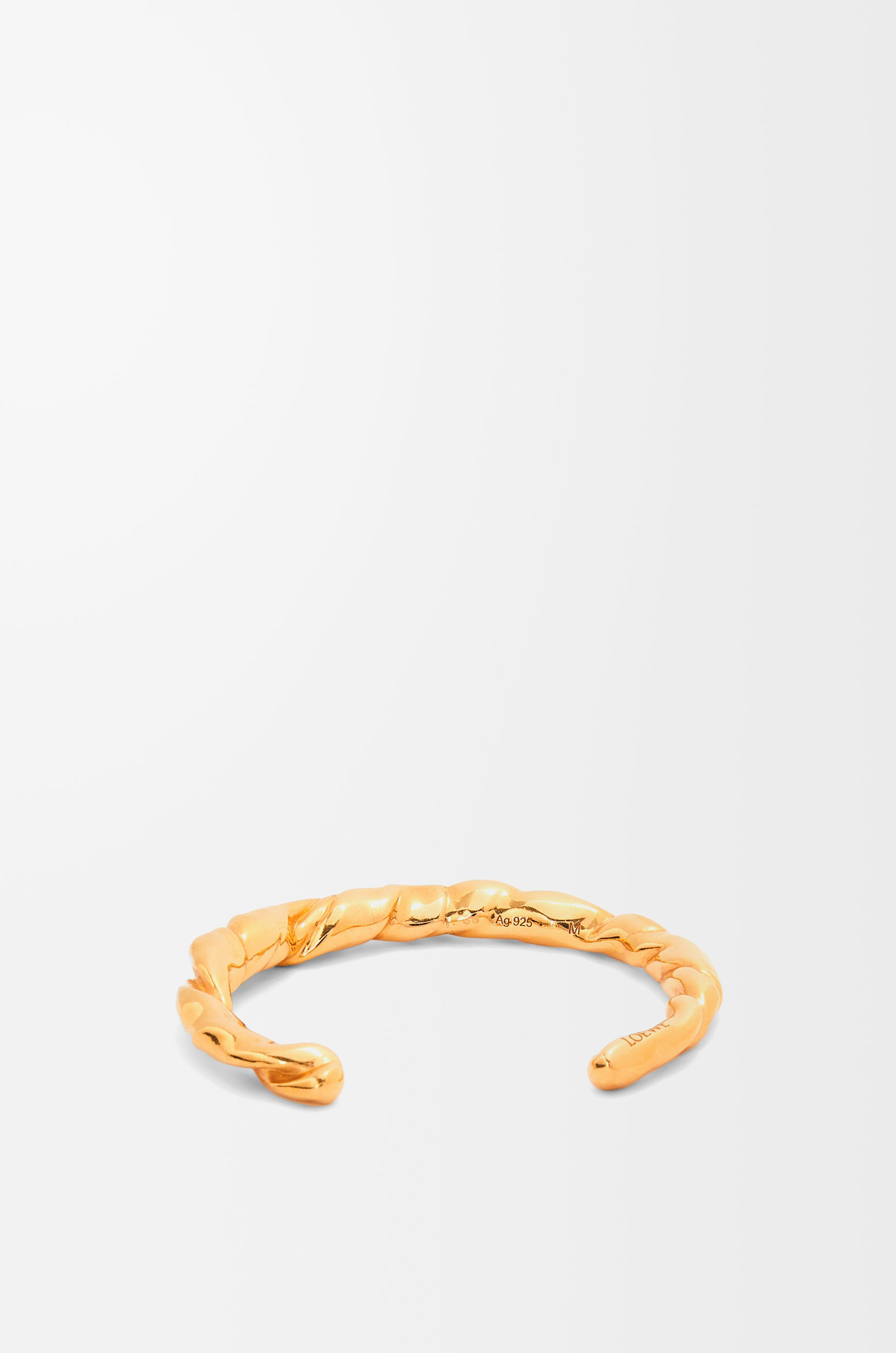 Thin nappa twist cuff in sterling silver - 4