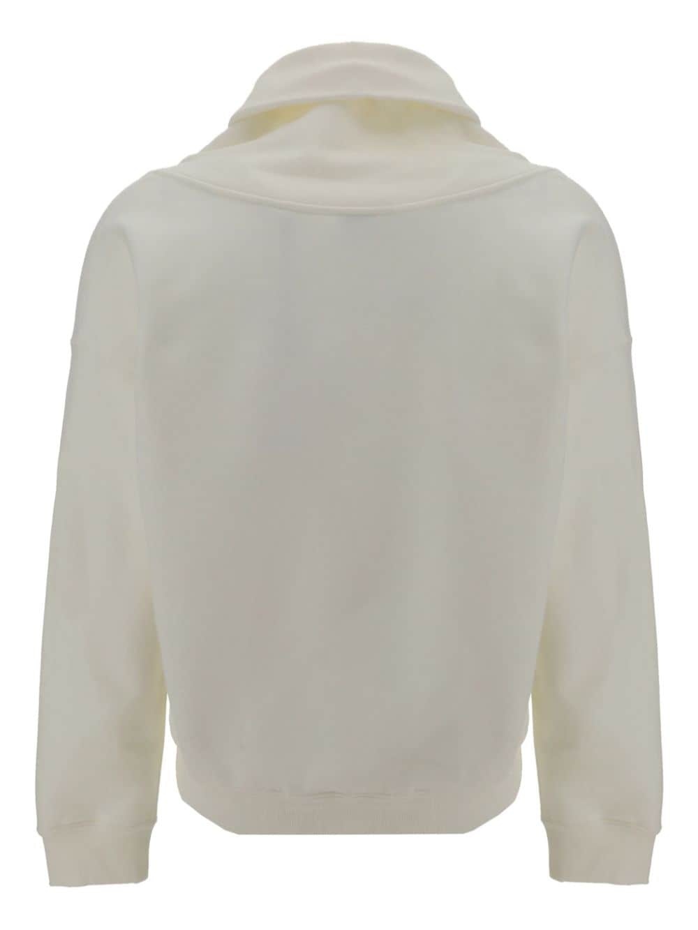 draped-detail cowl-neck sweatshirt - 2