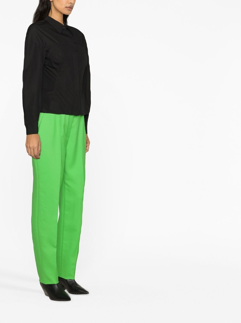 wool cigarette-cut trousers - 4