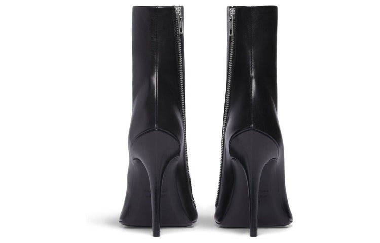 (WMNS) Balenciaga Witch 110mm Booties 'Black Sheepskin' 747603WBCW01000 - 6