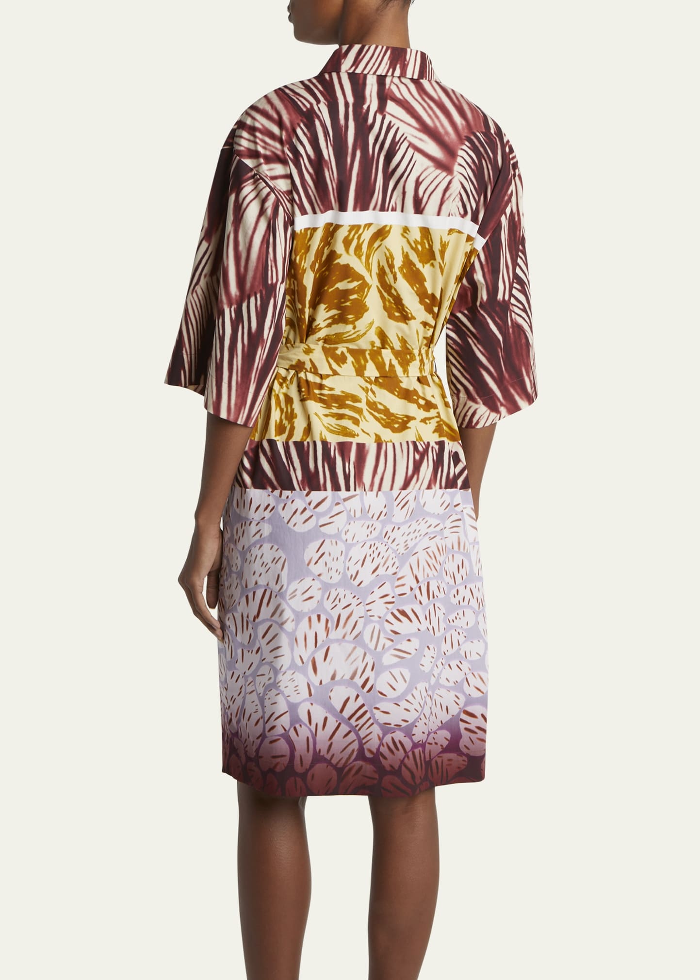 Doralia Printed Tie-Belt Shirtdress - 3